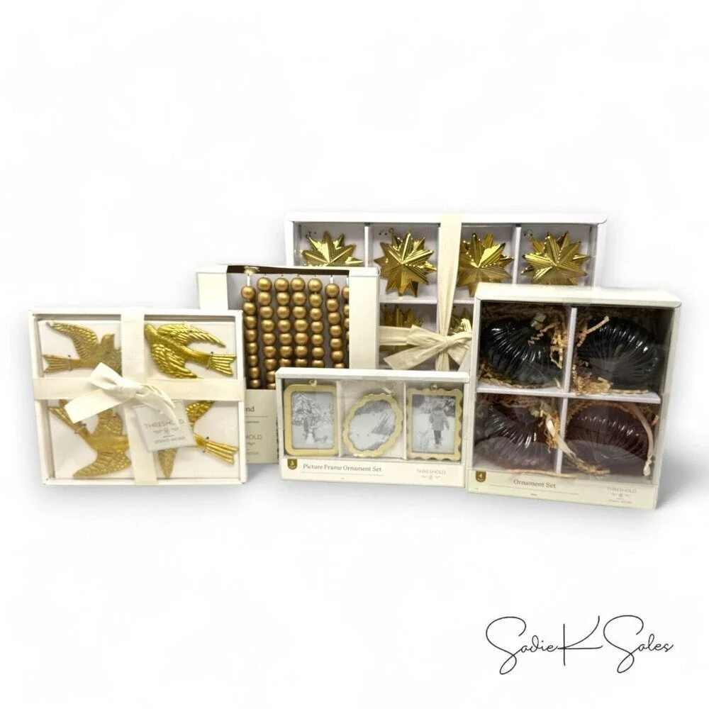 Hammered Gold Metal Star Ornaments‎ - Threshold Studio McGee Christmas 2024